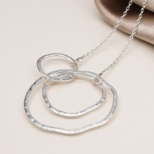 Sterling Silver Linked Hoop Necklace by Peace of Mind